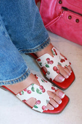 Cherry Red Baby Slip-On Sandals