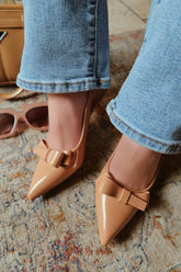 Alayna Nude Mid Heel Slingback Pumps
