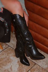 Festival Season Cowgirl Boots - Black