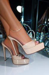 Stassi Platform Heels in Nude