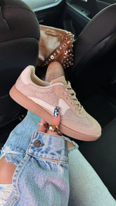 Piper Taupe Lace-Up Sneakers