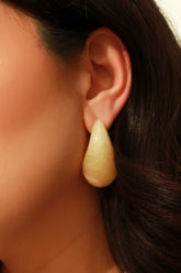Corinne Teardrop Statement Earring in Ivory