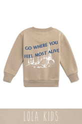 Little Lola Grateful Crewneck - Exclusive Kids Unisex Nude