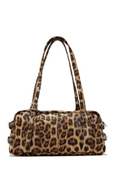 Sasha Leopard Buckled Shoulder Bag