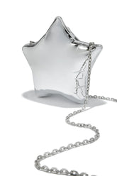 Silver Star Girl Balloon Clutch Bag