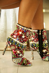 Nico Multi Fully Embellished Ankle Boots
