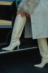 Shyla Ivory Knee-High Boots