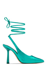 Azriel Lace-Up Pumps in Blue