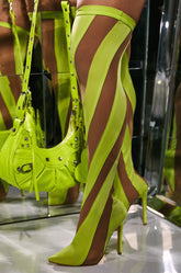 Jenner Over-the-Knee Heel Boots in Yellow