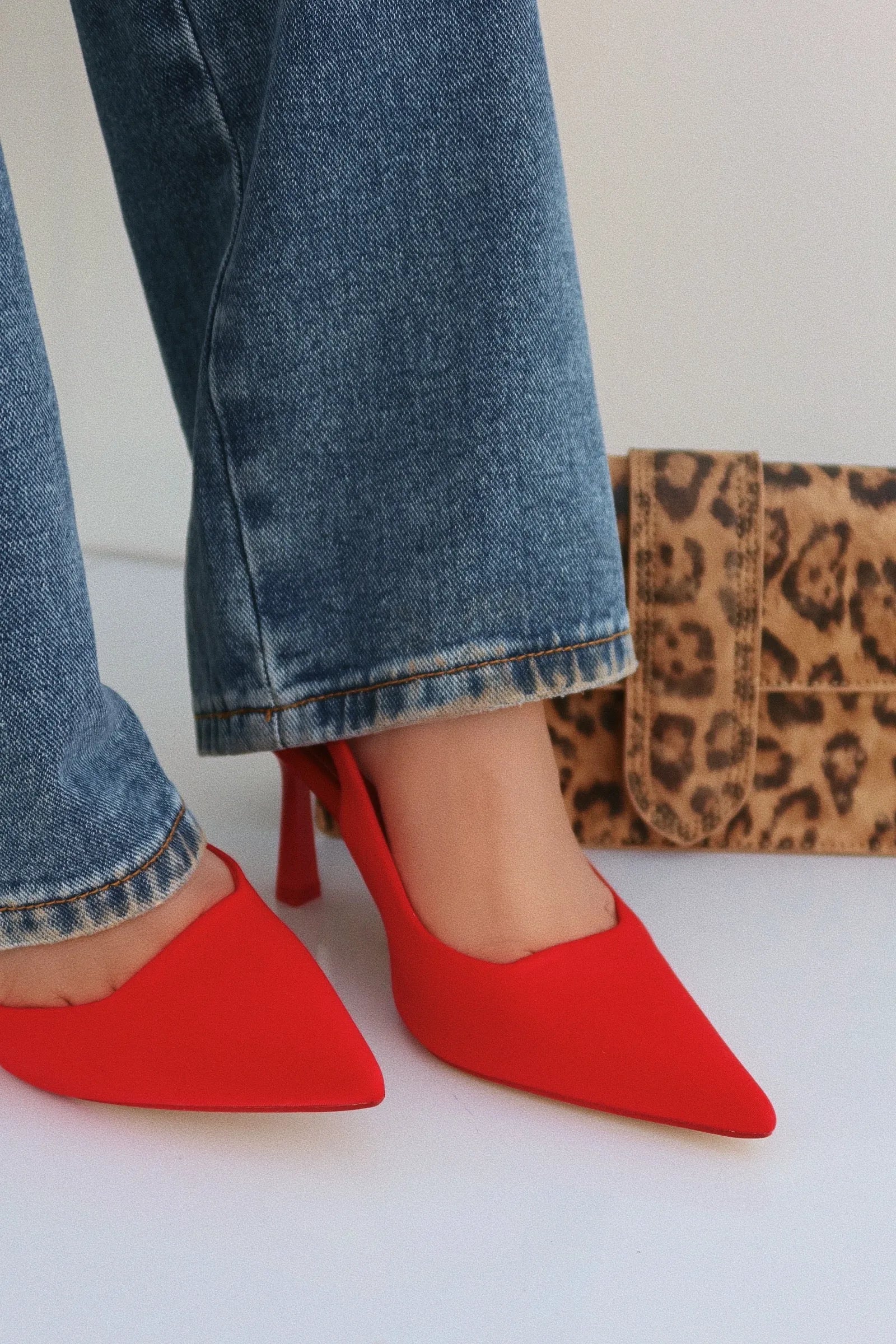 Caria Slingback Pumps in Red