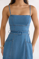 Summer Skies Denim Midi Dress