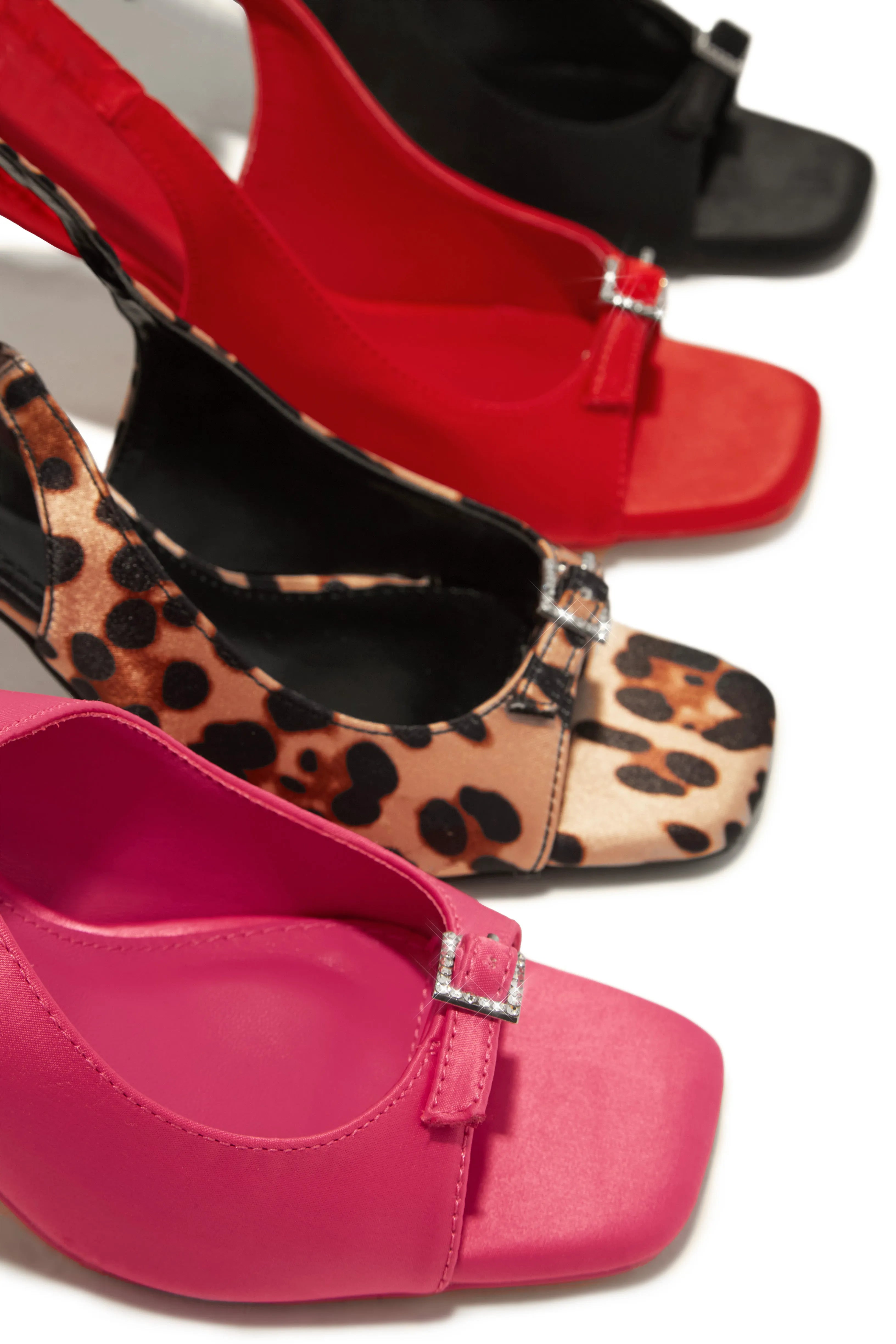 Ella Peep Toe Heels in Pink