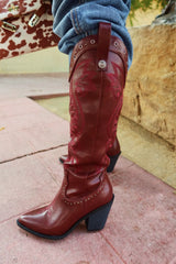 Festival Season Cowgirl Boots - Wine