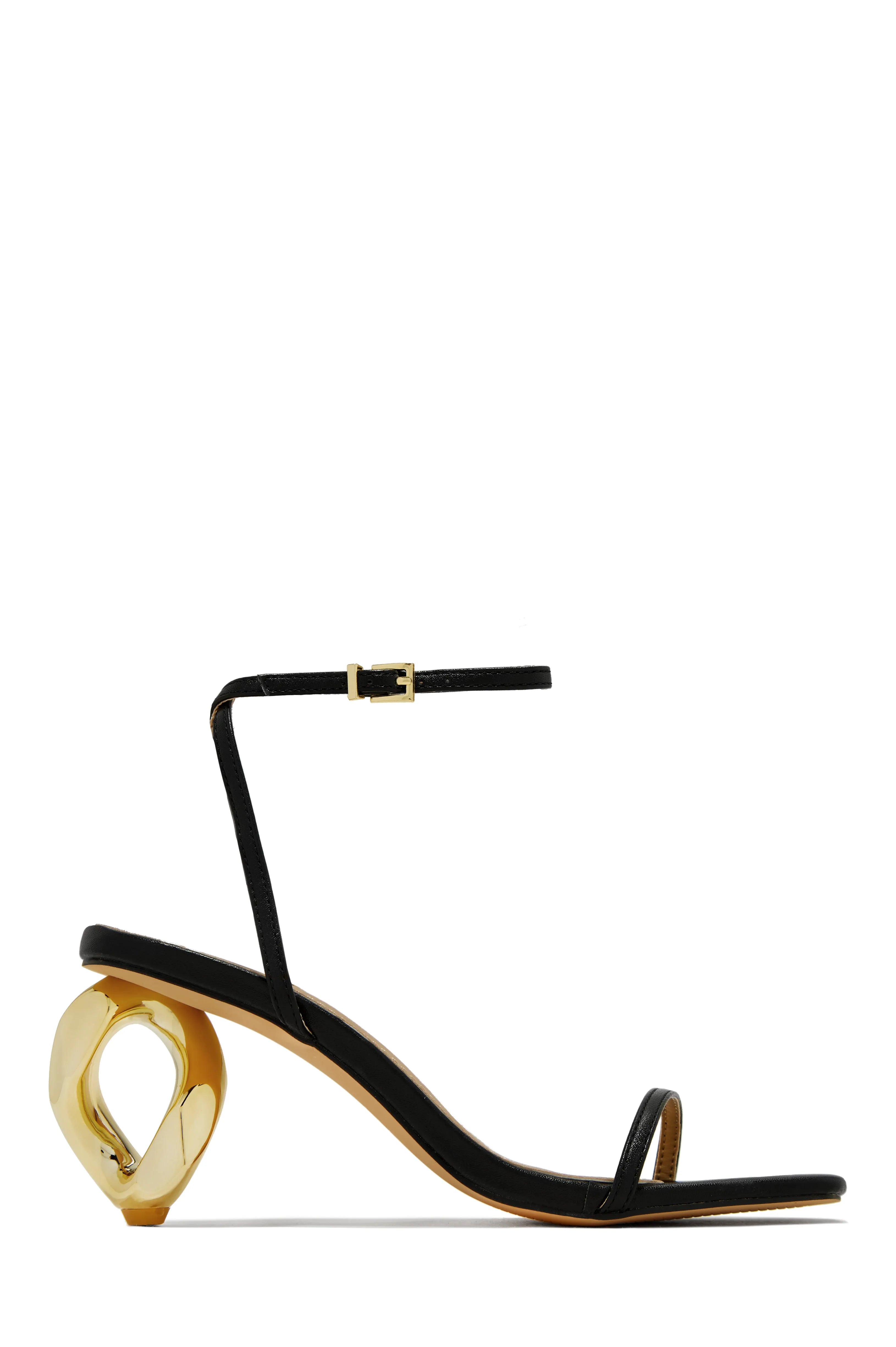 Camilla Chain Link Mid Heels in Cream