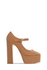 Bella Camel Block Heels