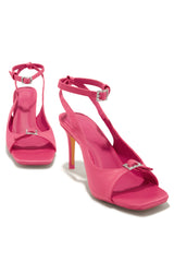 Ella Peep Toe Heels in Pink